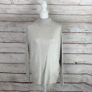 89th & Madison Oatmeal Fringe Sweater XL